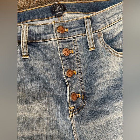 J. Crew High Rise Vintage Skinny Button Fly Raw Hem Denim Jeans Women's Size 32 - Picture 3 of 9